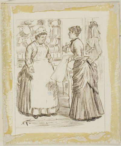 In de keuken door Charles Samuel Keene