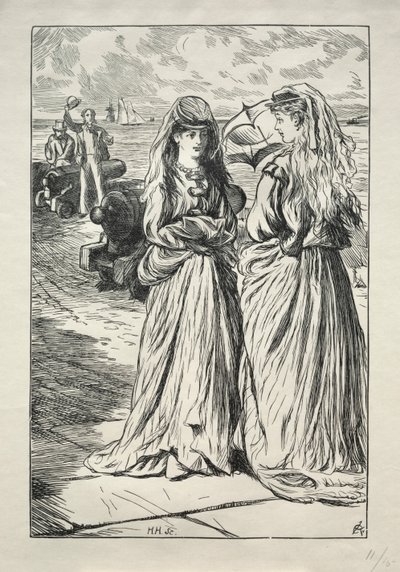 Lady Nelly - de flirt door Charles Samuel Keene