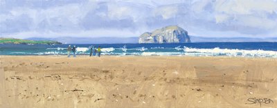 Bass Rock, Belhaven, 2015 (olieverf op doek) door Charles Simpson