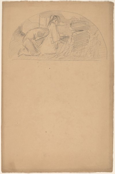 Studie voor een lunet door Charles Sprague Pearce