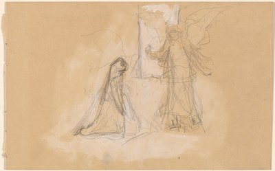 Studie van een Figuur van Achteren (recto) door Charles Sprague Pearce