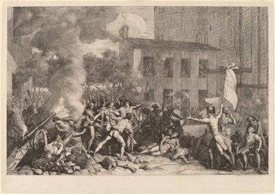 Bestorming van de Bastille, 14 juli 1789 door Charles Thevenin