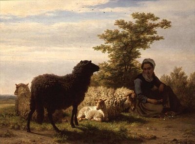 De Herderin door Charles Tschaggeny