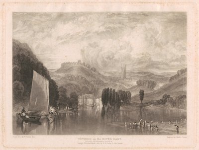 Totnes, aan de rivier de Dart door Charles Turner