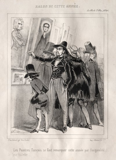 De Franse schilders vallen dit jaar op door de originaliteit van hun kleding door Charles Vernier