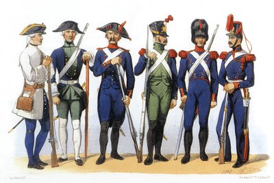 Uniformen van het Franse leger: Marine en Koloniale Troepen door Charles Vernier