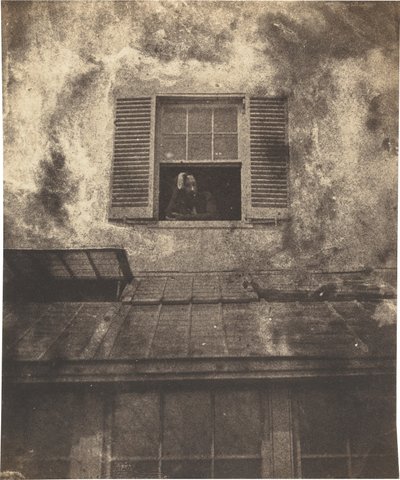 Auguste Vacquerie bij een raam, Marine Terrace door Charles Victor Hugo with Auguste Vacquerie