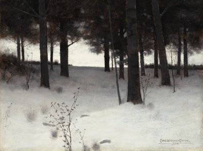 Bossen in de winter, 1886 door Charles Warren Eaton