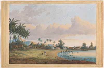 Gezicht te Anjer Java door Charles William Meredith van de Velde