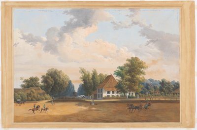 Gezicht te Rijswijk Batavia door Charles William Meredith van de Velde