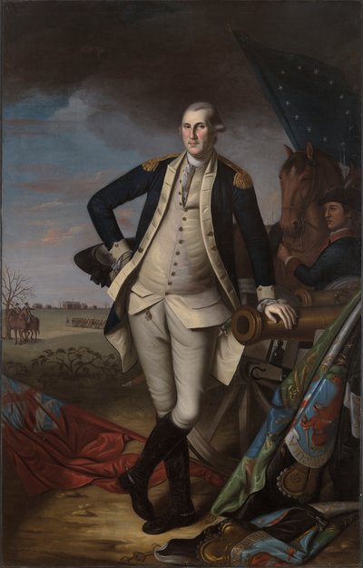George Washington bij de Slag om Princeton door Charles Willson Peale