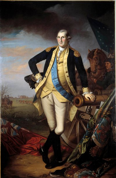 Portret van George Washington (1732-1799) na de Slag bij Princeton, 3 januari door Charles Willson Peale