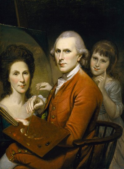 Zelfportret met Angelica Peale en Portret van Rachel door Charles Willson Peale