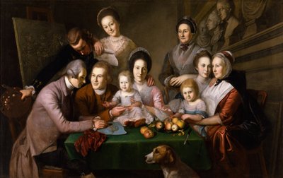 De familie Peale, ca. 1771-73 (olieverf op doek) door Charles Willson Peale