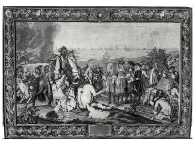 Lodewijk XIV (1638-1715) bij het beleg van Douai, juli 1667, Gobelins Werkplaats door Charles attr. to Le Brun