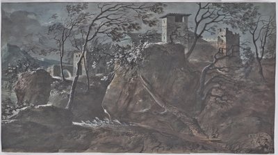 Oeroud rivierlandschap door Charles de Thomas
