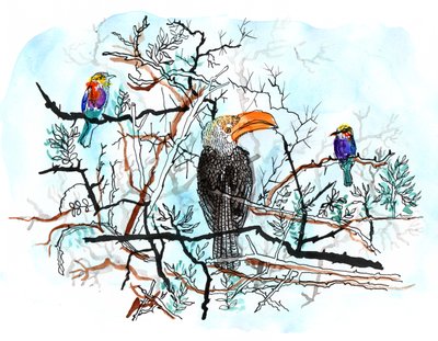 Vogel in boom, 2018 door Charlotte Orr