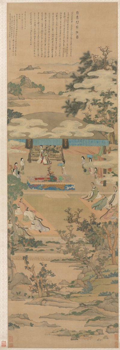 Lady Xuanwen geeft instructie over de rituelen van Zhou door Chen Hongshou