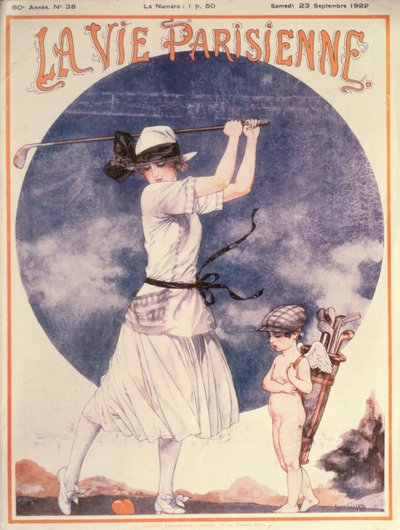 Cover van La Vie Parisienne, Vrouw golft door Cheri Herouard