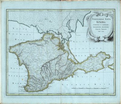 Algemene kaart van de Krim, 1791 door Chernoi