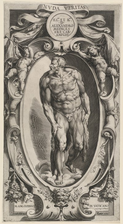 Sint Johannes de Doper door Cherubino Alberti after Michelangelo
