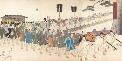 Chiyoda Kasteel Album van Mannen, 1897 door Chikanobu Yoshu