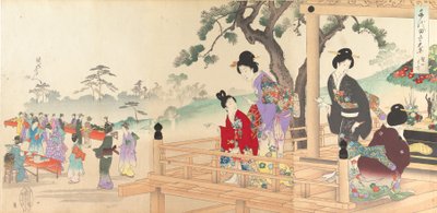 Chiyoda Kasteel Album van Vrouwen, 1895 door Chikanobu Yoshu