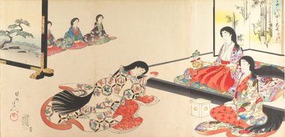 Chiyoda-kasteel Album van vrouwen, 1895 door Chikanobu Yoshu