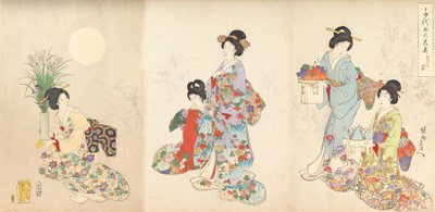 Chiyoda Kasteel Album van Vrouwen, 1895 door Chikanobu Yoshu