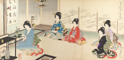 Chiyoda Binnenpaleis: Nr.20 Bloemschikken op Beurt door Chikanobu Yoshu