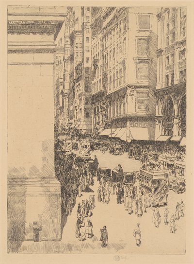 Fifth Avenue, Middag door Childe Frederick Hassam