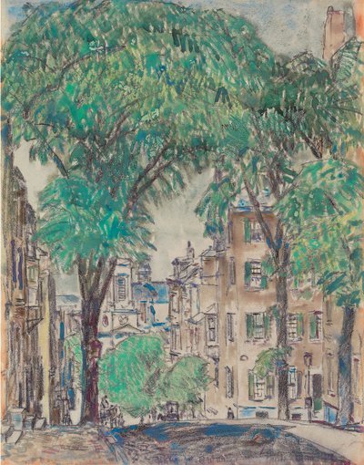 Mount Vernon Street, Boston door Childe Frederick Hassam