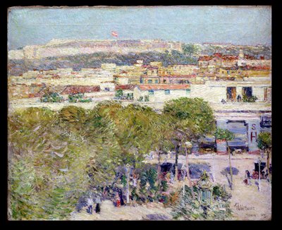 Place Centrale en Fort Cabanas, Havana door Childe Frederick Hassam
