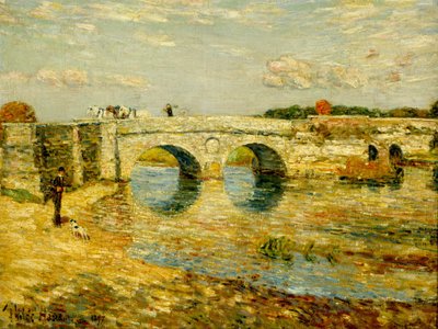 Brug over de Stour door Childe Hassam