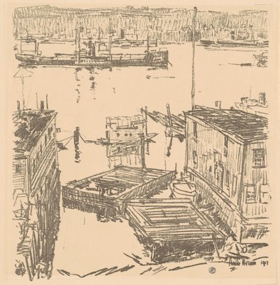 Noord Rivier door Childe Hassam