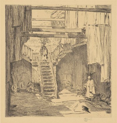 Oud Chinatown, San Francisco door Childe Hassam