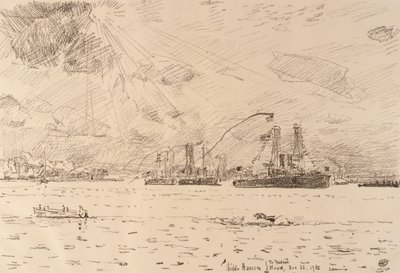 Terugkeer van de vloot door Childe Hassam