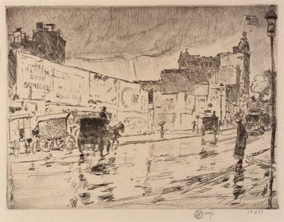 De reclameborden, New York door Childe Hassam