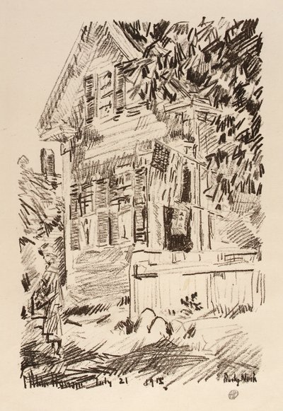 De servicevlag door Childe Hassam