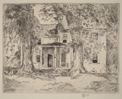 Washingtons hoofdkwartier nabij Valley Forge door Childe Hassam