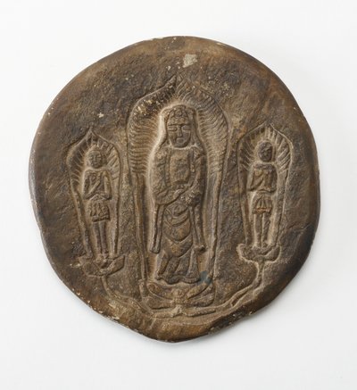 Ronde plaquette, Periode van de Verdeling, 500 AD door Chinese School