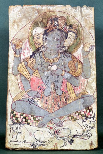 Shiva uit Dandan-Uiliq, Khotan, c.500-527 v.Chr. door Chinese School