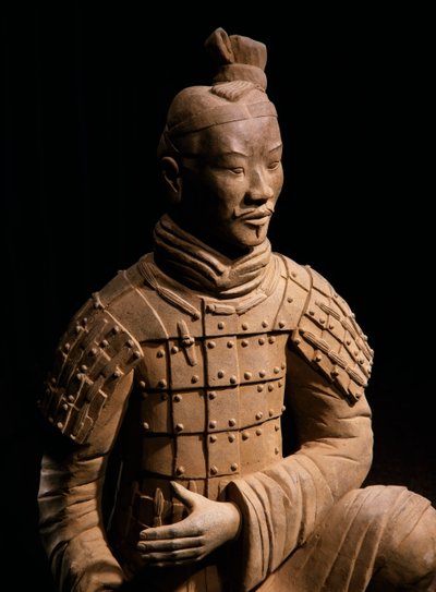 Terracottaleger krijger, Mausoleum van keizer Qin Shi Huang, 3e eeuw v.Chr. (foto) door Chinese School