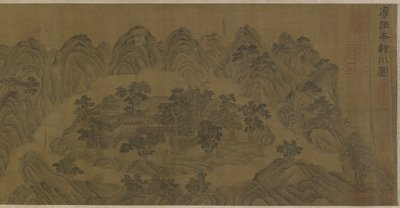 De Wangchuan Villa, Ming of Qing dynastie door Chinese School