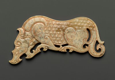 Mythische Tijger Hanger (nefriet) door Chinese School Chinese School