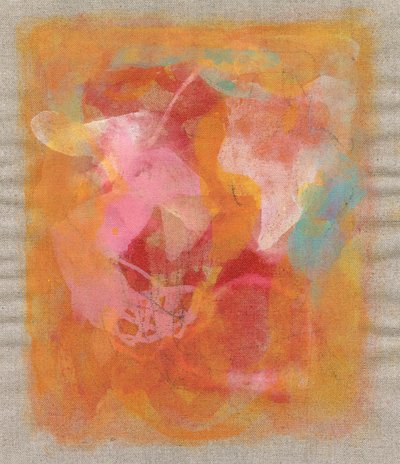 Abstracte compositie I, 2023 (gemengde techniek - acrylinkt, houtskool op linnen) door Ching Fun Tso