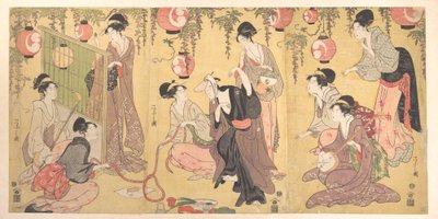Een parodie op Yuranosuke in de rosse buurt door Chobunsai Eishi