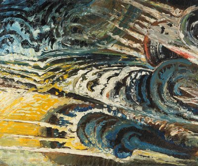 Abstract-futuristische Compositie door Chris Lanooy (attributed to)