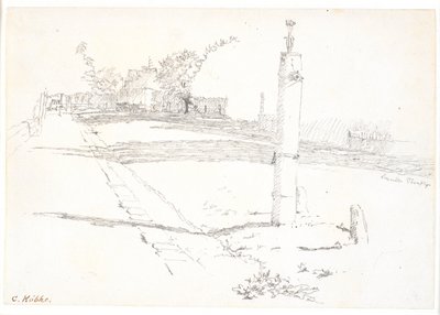 De straat met de waterput door Christen Købke