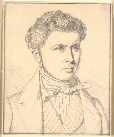 Portret van de broer van de kunstenaar, H.P.N.Købke (1812-39) door Christen Købke